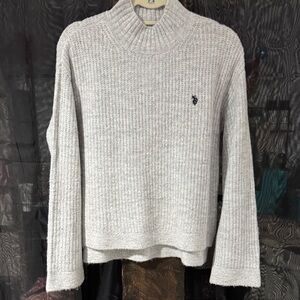 U.S. Polo Assn. Light Gray Turtleneck Sweater